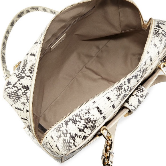 Versace Collection chain handle snake embossed leather shoulder bag